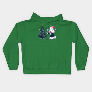 Poodle Dog Singing Christmas Kids Hoodie